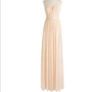 J Crew Nadia Long Silk Chiffon Dress